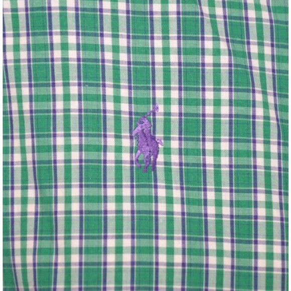 Ralph Lauren Blake Men's Green Plaid Button Up Shirt XL Embroidered Logo Casual - Picture 4 of 8